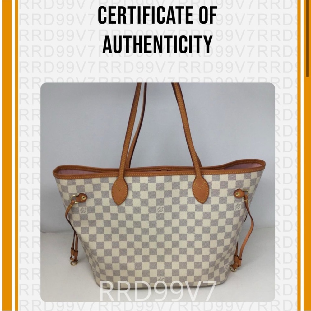 Damier Azur Neo Neverfull MM Rose Ballerine - Picture 2 of 12